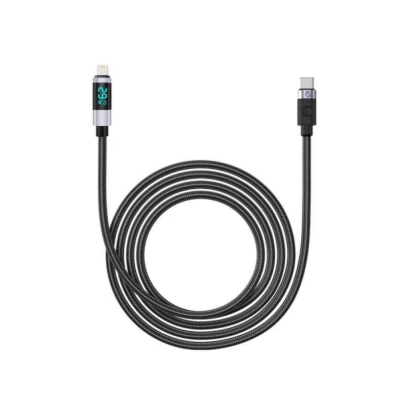 ORICO LDC2L USB-C auf Lightning Kabel mit LED-Leistungsanzeige, PD 29W, 480 Mbps, 1,5 m, Schwarz