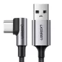 UGREEN US284 USB-A auf USB-C Winkelkabel, 3A, 3m, Schwarz