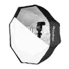 Godox SB-UBW95 95cm oktagonale Schirm-Softbox mit Bowens-Anschluss, silbernem Innenleben, Diffusoren und Tragetasche