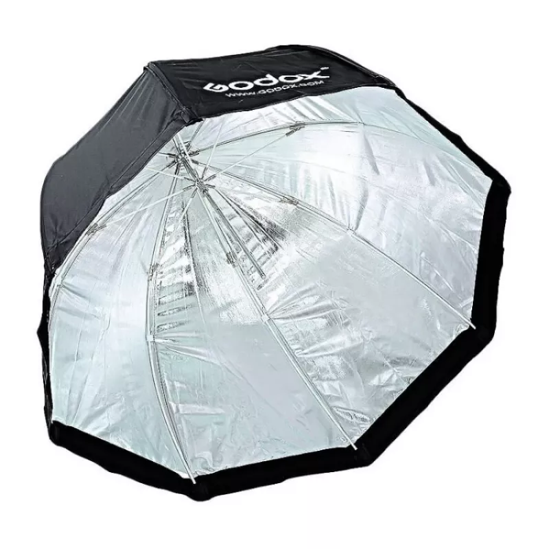 Godox SB-UBW95 95cm oktagonale Schirm-Softbox mit Bowens-Anschluss, silbernem Innenleben, Diffusoren und Tragetasche