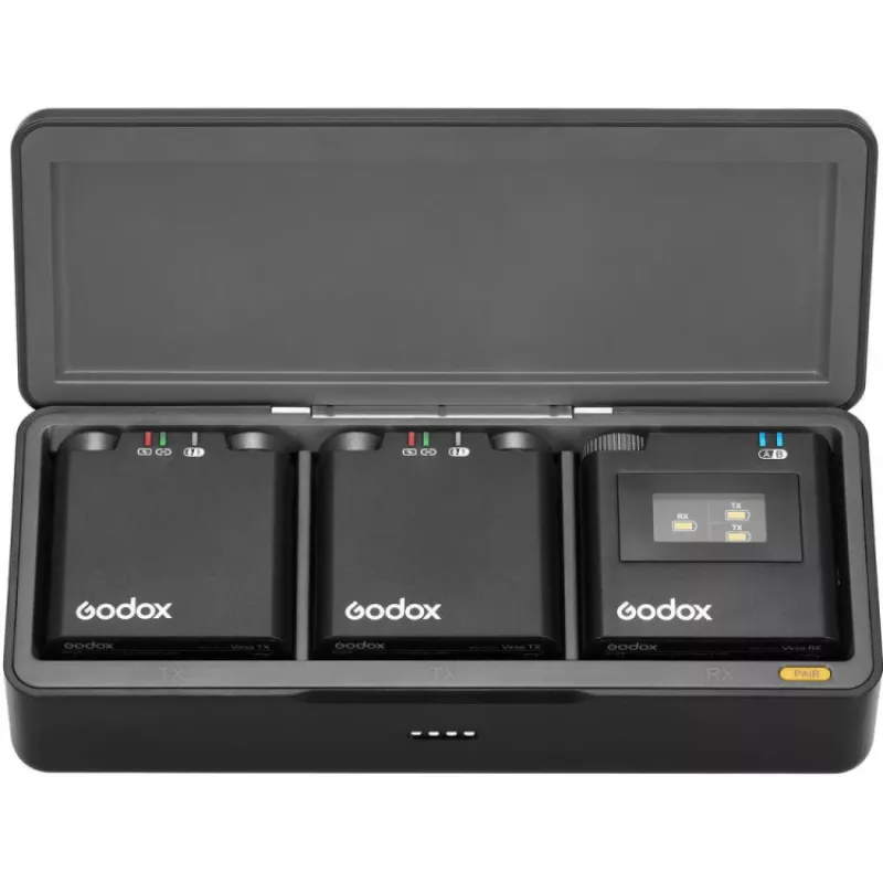 Godox Virso M2 2,4 GHz kabelloses Mikrofonsystem für Aufnahmen