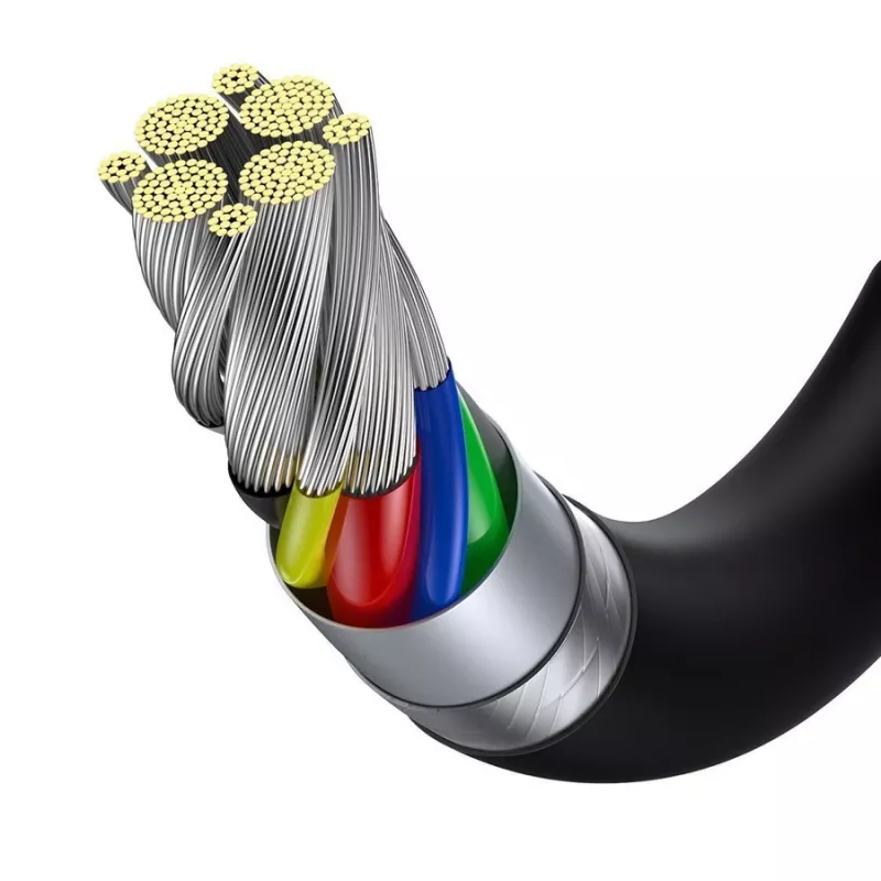 Baseus CATYS-C01 USB-C auf USB-C 100W PD Schnellladekabel 2m Schwarz