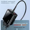 USAMS 20W Dual-Port USB-C PD3.0 + USB-A QC3.0 Wandladegerät (EU-Stecker, Schwarz)