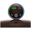 USAMS CC328 30W Bluetooth FM Transmitter Auto-Ladegerät mit USB-C PD und USB-A QC3.0, Freisprecheinrichtung, LED-Anzeige, Schwarz