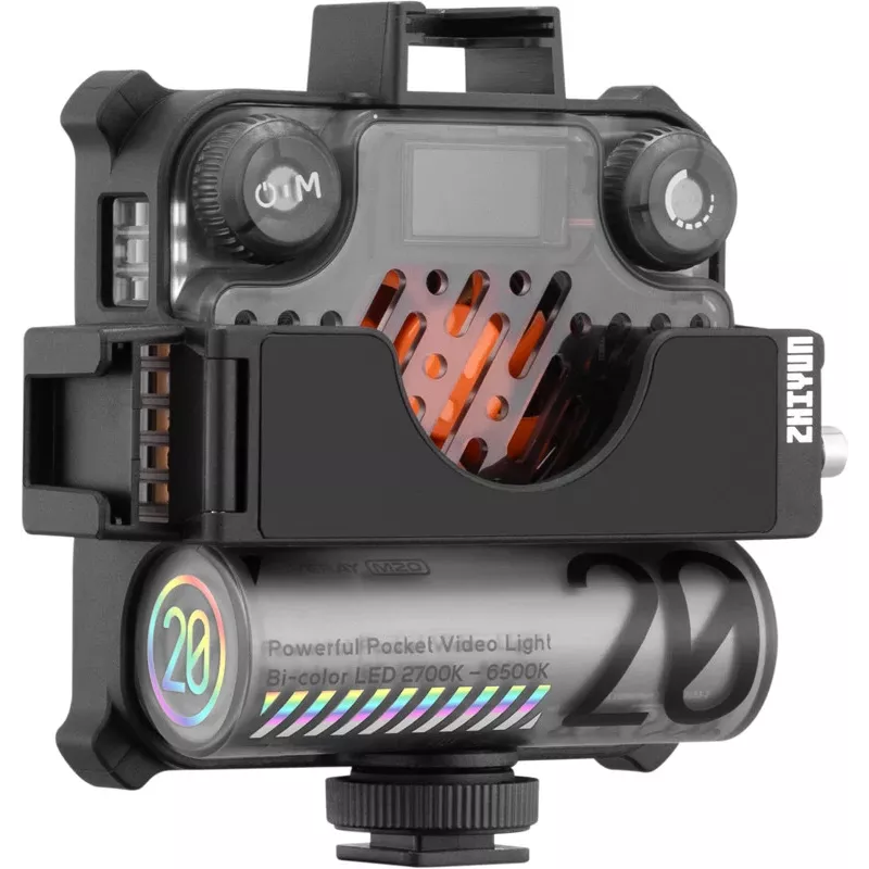 Zhiyun M20 Combo 20W Bi-Color LED Video-Licht-Set mit RGB, Mini-Stativ, Diffusor, Grid, Barndoors