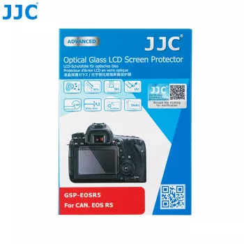JJC Panzerglas-Displayschutz für Canon EOS R5 (9H, 0,3 mm, 2,5D, klar)