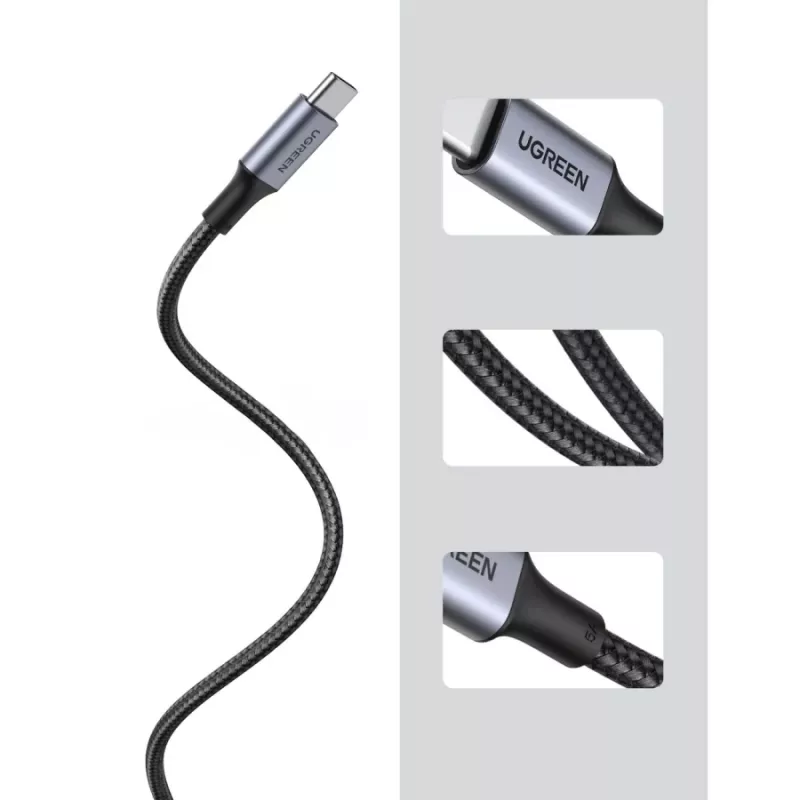 UGREEN USB-C auf USB-C Kabel 100W 5A Schwarz 1,5m
