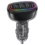USAMS C34 48W PD Schnelllade-Autoladegerät mit 1x USB-C und 3x USB-A - Schwarz