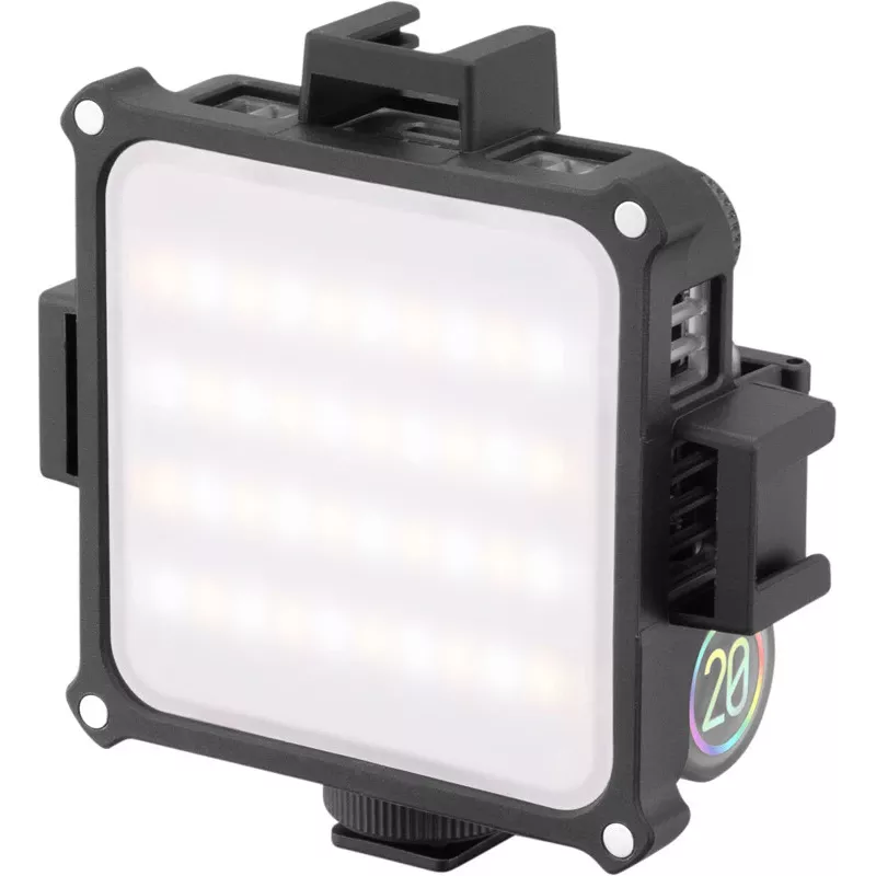 Zhiyun M20 RGB LED-Fülllicht mit 20W Leistung, 2700K-6500K CCT, HSI-Farbmodi, OLED-Display, magnetischer Rückseite, USB-C PD-Ladung