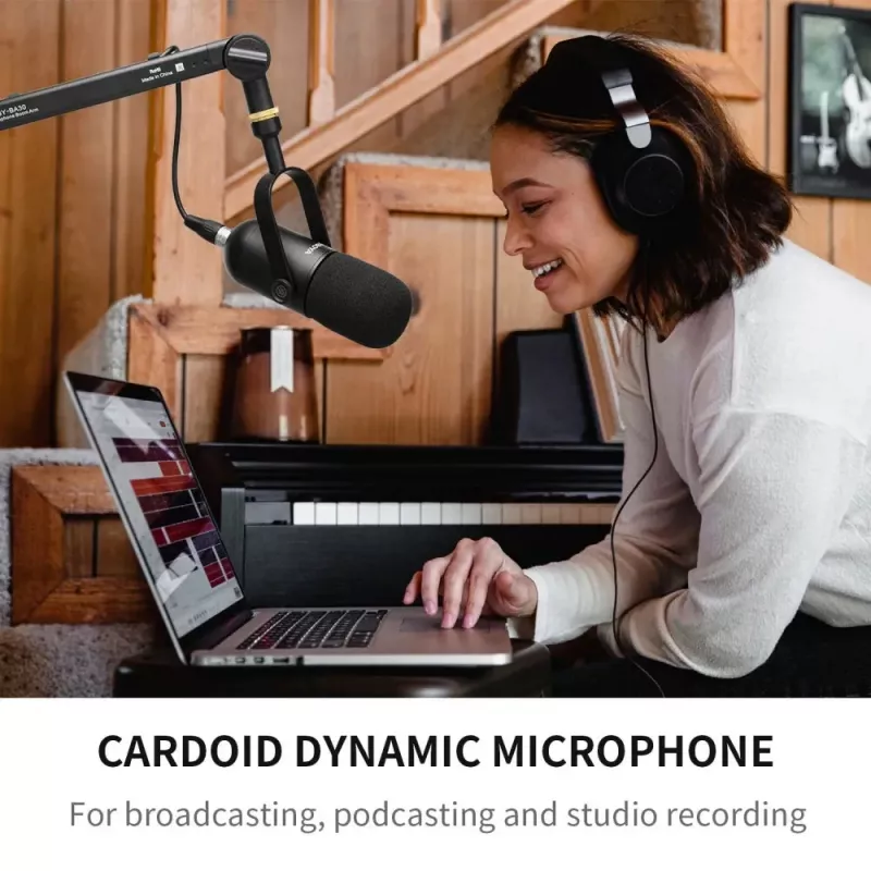 BOYA BY-DM500 Dynamisches Kardioid-Mikrofon - XLR, Ganzmetall, für Gesang, Podcasting, Live-Auftritte