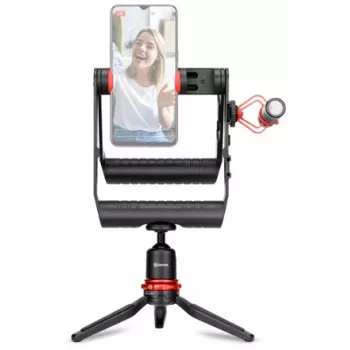 BOYA BY-VG380 Smartphone-Video-Kit mit BY-MM1 Pro Mikrofon, LED-Licht und Stativ für Vlogging, Live-Streaming und mobiles Filmen