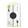 USAMS US-CC096 10W Qi kabelloses Ladegerät mit Lightning-Kabel - Schwarz