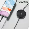 USAMS US-CC096 10W Qi kabelloses Ladegerät mit Lightning-Kabel - Schwarz