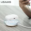 USAMS US-CC096 10W Qi kabelloses Ladegerät mit Lightning-Kabel - Schwarz