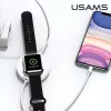 USAMS US-CC096 10W Qi kabelloses Ladegerät mit Lightning-Kabel - Schwarz