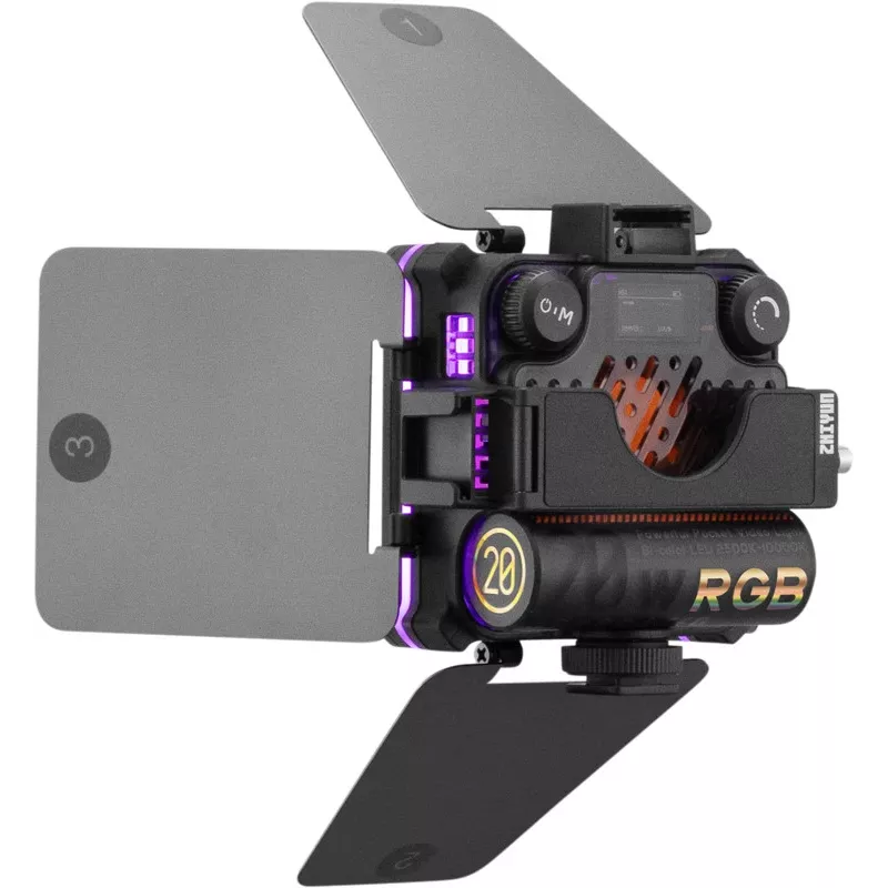 Zhiyun M20C COMBO RGB LED-Fülllicht mit Magnetbefestigung, 20W, 2700K-6500K, CRI≥95, OLED-Display, Bluetooth-App-Steuerung, Mini-Stativ, Diffusor, Grid, Aufbewahrungstasche