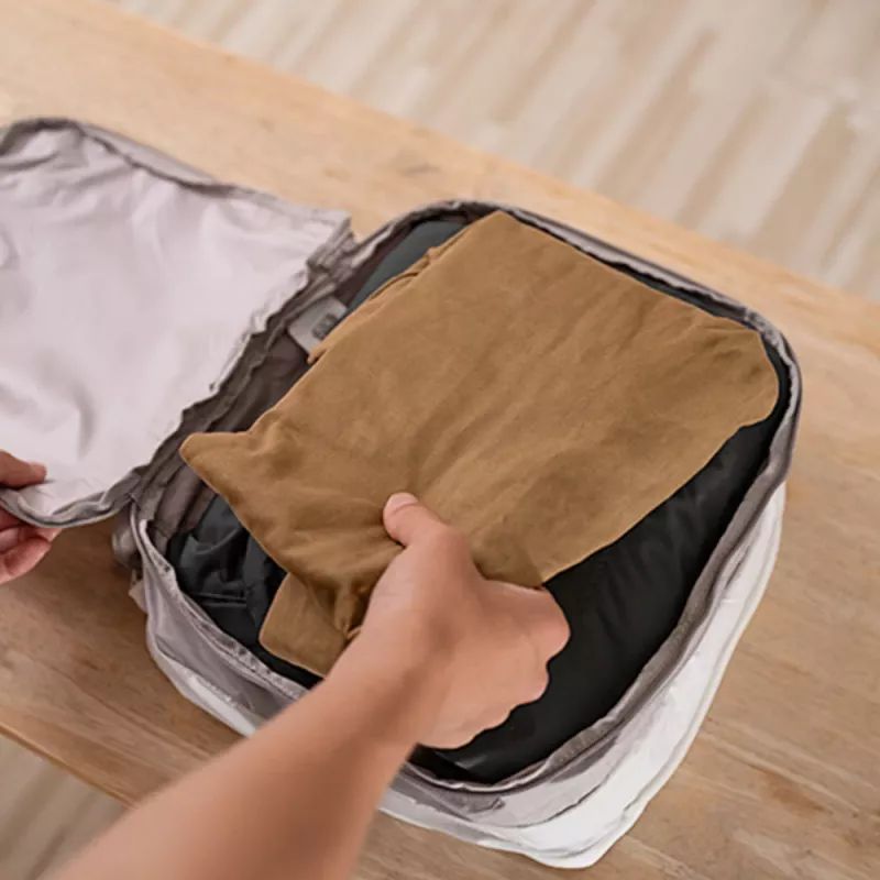PGYTECH Kleideraufbewahrungsset - 4-teilige Reise-Packwürfel mit Schuh- und Wäschebeutel, Grau