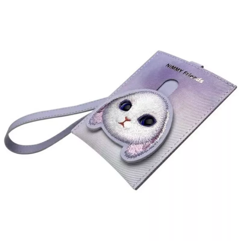 Nimmy Big Eyed Pet 2.0 Rabbit Kartenhalter-Brieftasche, Lila