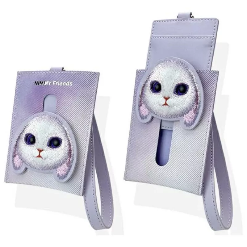 Nimmy Big Eyed Pet 2.0 Rabbit Kartenhalter-Brieftasche, Lila