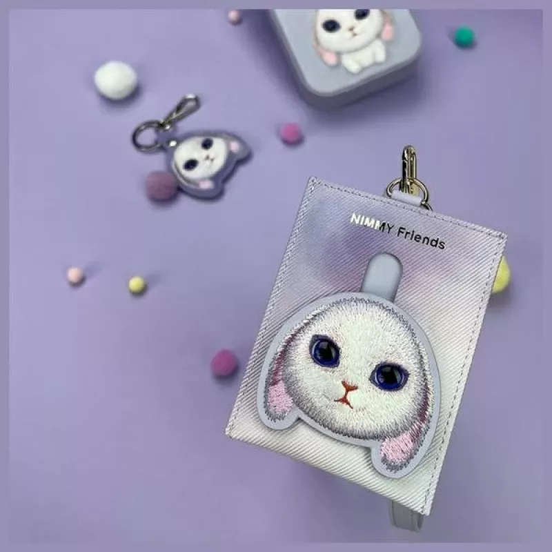 Nimmy Big Eyed Pet 2.0 Rabbit Kartenhalter-Brieftasche, Lila