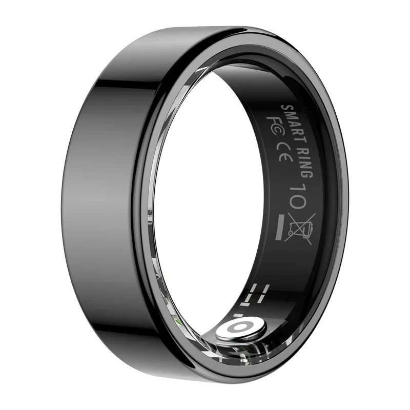 COLMI RING 2 Smart Ring Größe 9 Schwarz - 24/7 Herzfrequenz, SpO2, Temperatur, IP68, 7-Tage-Akku