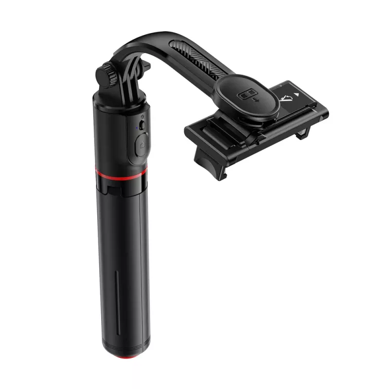 ACEFAST E42 Selfie-Stick-Stativ mit automatischem Ständer und Bluetooth-Fernauslöser, 1,05 m, Schwarz