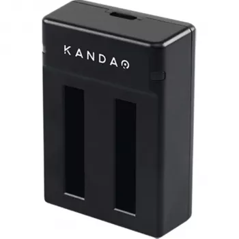 Kandao QooCam EGO Doppel-Ladegerät mit USB-C, LED-Anzeigen, Überladeschutz
