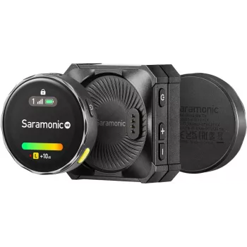 Saramonic BLINKME B2 2-Personen kabelloses Mikrofonsystem mit Touchscreen, integrierter Aufnahme und Ladecase
