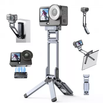 ULANZI MA37 Magnetisches Mini-Stativ Griff für DJI Osmo Action 6 Nano Arca-Swiss Grau