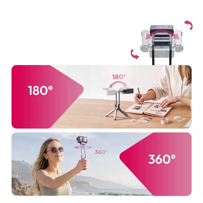 ULANZI MA37 Magnetisches Mini-Stativ Griff für DJI Osmo Action 6 Nano Arca-Swiss Grau