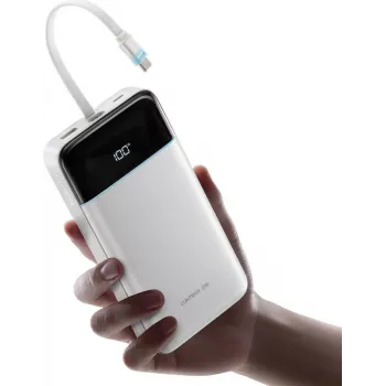 CUKTECH LPB252N 120W 25000mAh Powerbank mit integriertem USB-C-Kabel - Weiß