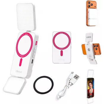 ULANZI GL01 GlowUp MagSafe LED Selfie-Licht für iPhone, 2500K-9000K, CRI 97, Weiß
