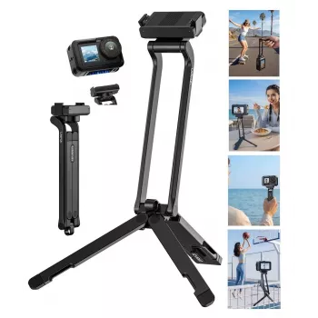 ULANZI MA70 Magnetisches Mini-Stativ Griff für DJI Osmo Action 3/4/5 Pro, GoPro, Insta360, Smartphones - Schwarz