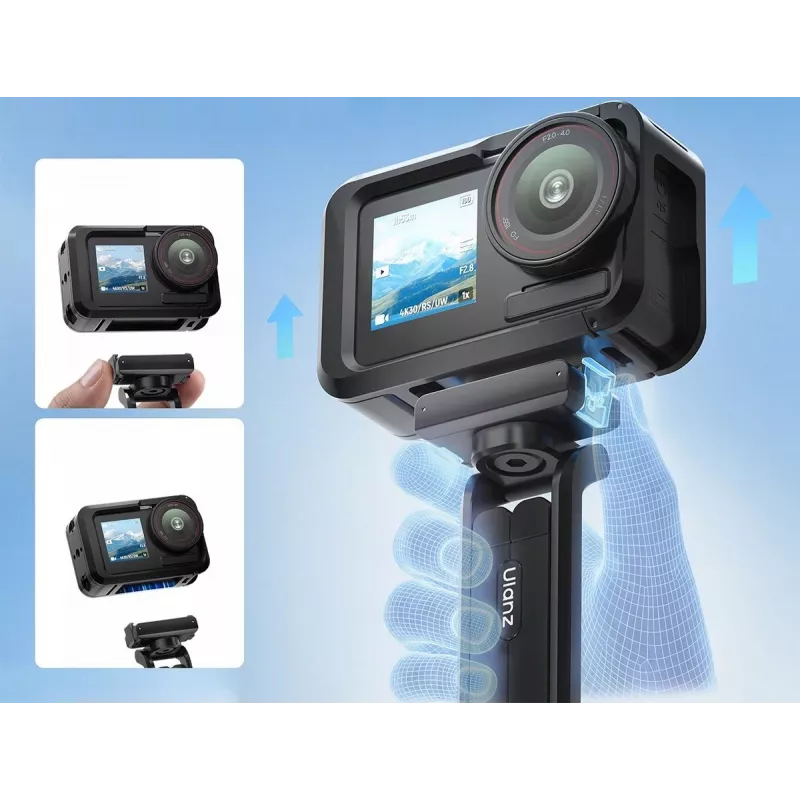 ULANZI MA70 Magnetisches Mini-Stativ Griff für DJI Osmo Action 3/4/5 Pro, GoPro, Insta360, Smartphones - Schwarz