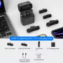 BOYA BY-V3 Combo 2,4 GHz kabelloses Mikrofonsystem mit 2 Sendern und 2 Empfängern (Lightning & USB-C) - Schwarz