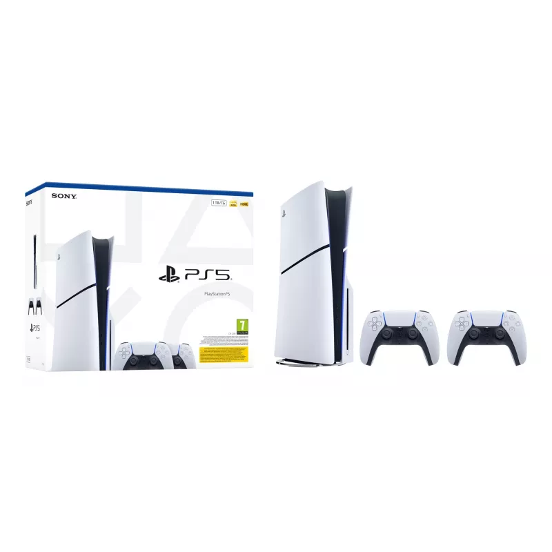 Sony PlayStation 5 Slim Disc Edition 1TB Konsole - Weiß & Schwarz