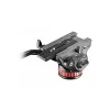 Manfrotto MVH502AH Fluid-Videokopf mit flacher Basis, 4 kg Nutzlast, 75 mm Basis, Schwarz