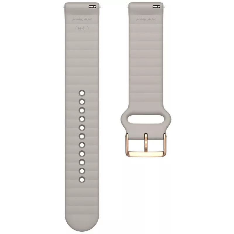 Polar Ignite 3 Silikonarmband 20 mm S-L, Greige