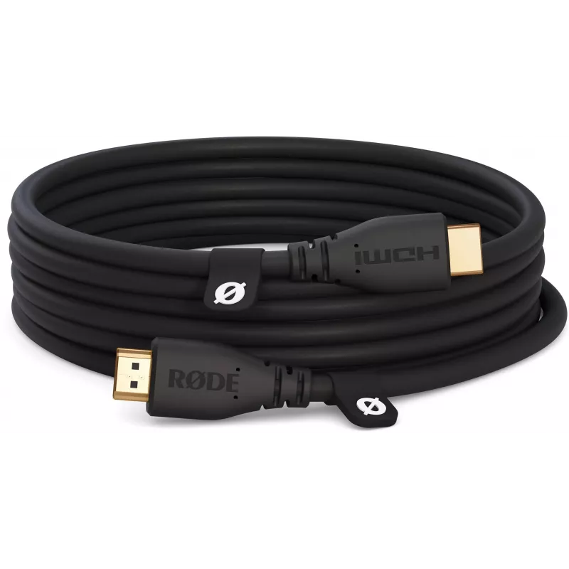 RODE HDMICABLE3M 3m High-Speed HDMI-Kabel mit Ethernet, 4K 60Hz, HDR, 18Gbps, vergoldet