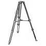 Manfrotto MVT502AM Aluminium-Videostativ mit Flüssigkeitsbasis, 3 Beinsektionen, 4 kg Tragfähigkeit, 169 cm maximale Höhe, Schwarz
