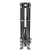 Manfrotto MVT502AM Aluminium-Videostativ mit Flüssigkeitsbasis, 3 Beinsektionen, 4 kg Tragfähigkeit, 169 cm maximale Höhe, Schwarz