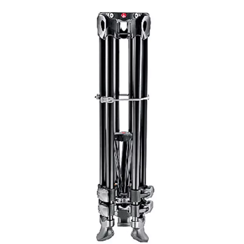 Manfrotto MVT502AM Aluminium-Videostativ mit Flüssigkeitsbasis, 3 Beinsektionen, 4 kg Tragfähigkeit, 169 cm maximale Höhe, Schwarz