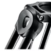 Manfrotto MVT502AM Aluminium-Videostativ mit Flüssigkeitsbasis, 3 Beinsektionen, 4 kg Tragfähigkeit, 169 cm maximale Höhe, Schwarz