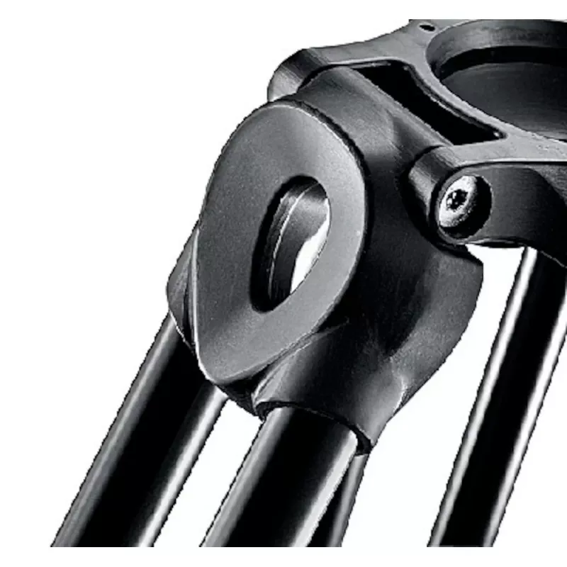 Manfrotto MVT502AM Aluminium-Videostativ mit Flüssigkeitsbasis, 3 Beinsektionen, 4 kg Tragfähigkeit, 169 cm maximale Höhe, Schwarz