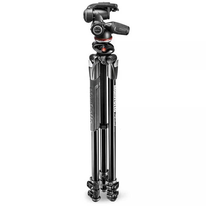 Manfrotto 290 Dual Aluminium Stativ mit 3-Wege-Neiger, 3-fach ausziehbar MK290DUA3-3W