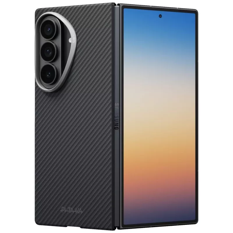 PITAKA Edge Case für Samsung Galaxy Z Fold 8 Ultra – Aramidfaser-Schutzhülle, Schwarz/Grau (Overture Black)