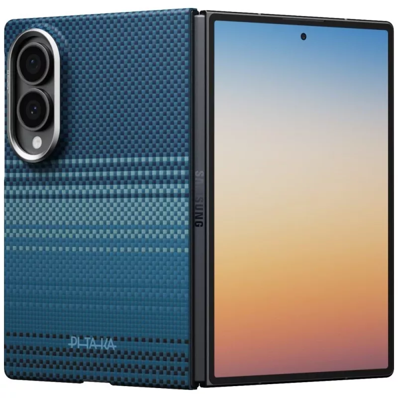 PITAKA Edge Case für Samsung Galaxy Z Fold 8 - Moonrise - 1500D Aramidfaser, MagSafe-kompatibel, ultra-slim Snap-On-Hülle