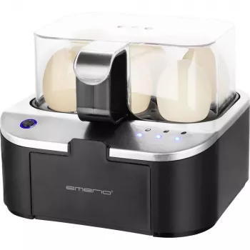 Emerio Eierkocher für 6 Eier, 350 W, Schwarz