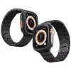 PITAKA Carbon Fiber Modern Watch Band für Apple Watch 42/44/45/49mm Schwarz Grau