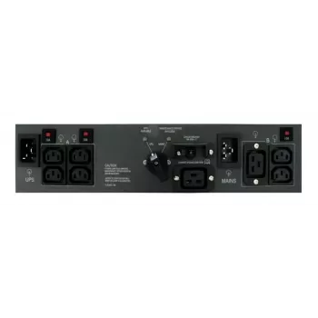 ABB PowerValue 11 RT Bypass PDU 16A - 1U Rackmount-Stromverteilungseinheit mit manuellem Bypass, 1x C19 & 4x C13 Ausgänge, IEC C20 Eingang